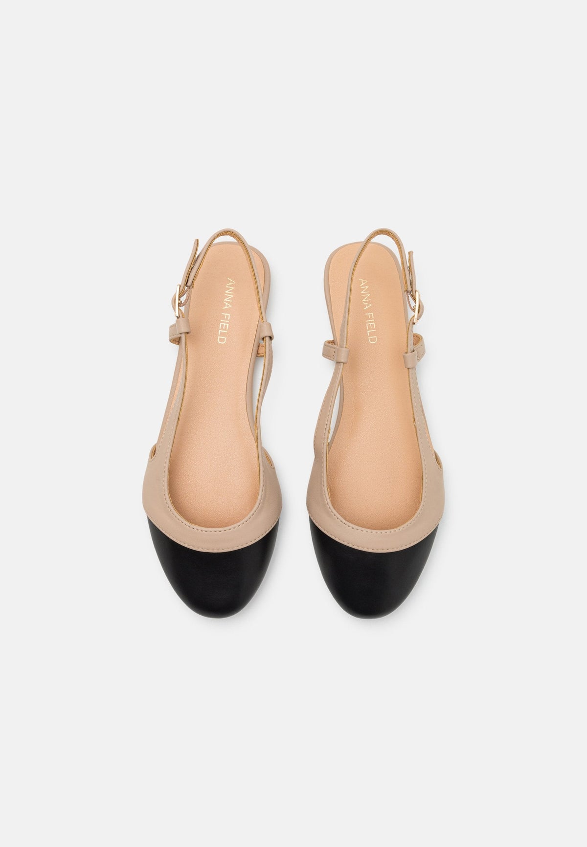 Anna Field Slingback Ballet Pumps - Beige