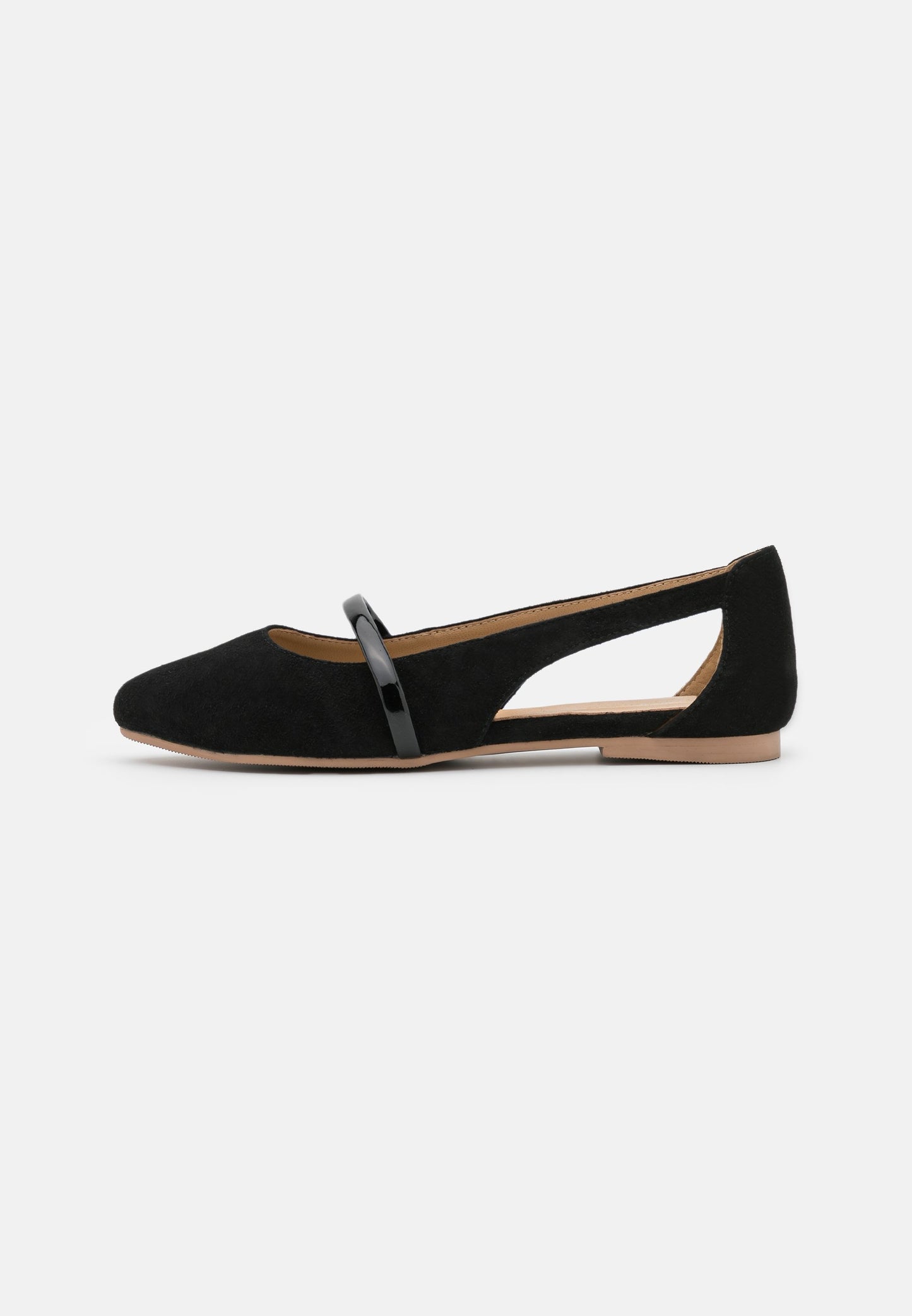 Anna Field Leather - Ankle Strap Ballet Pumps - Black