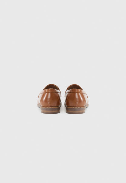 Anna Field Moccasins - Brown/beige