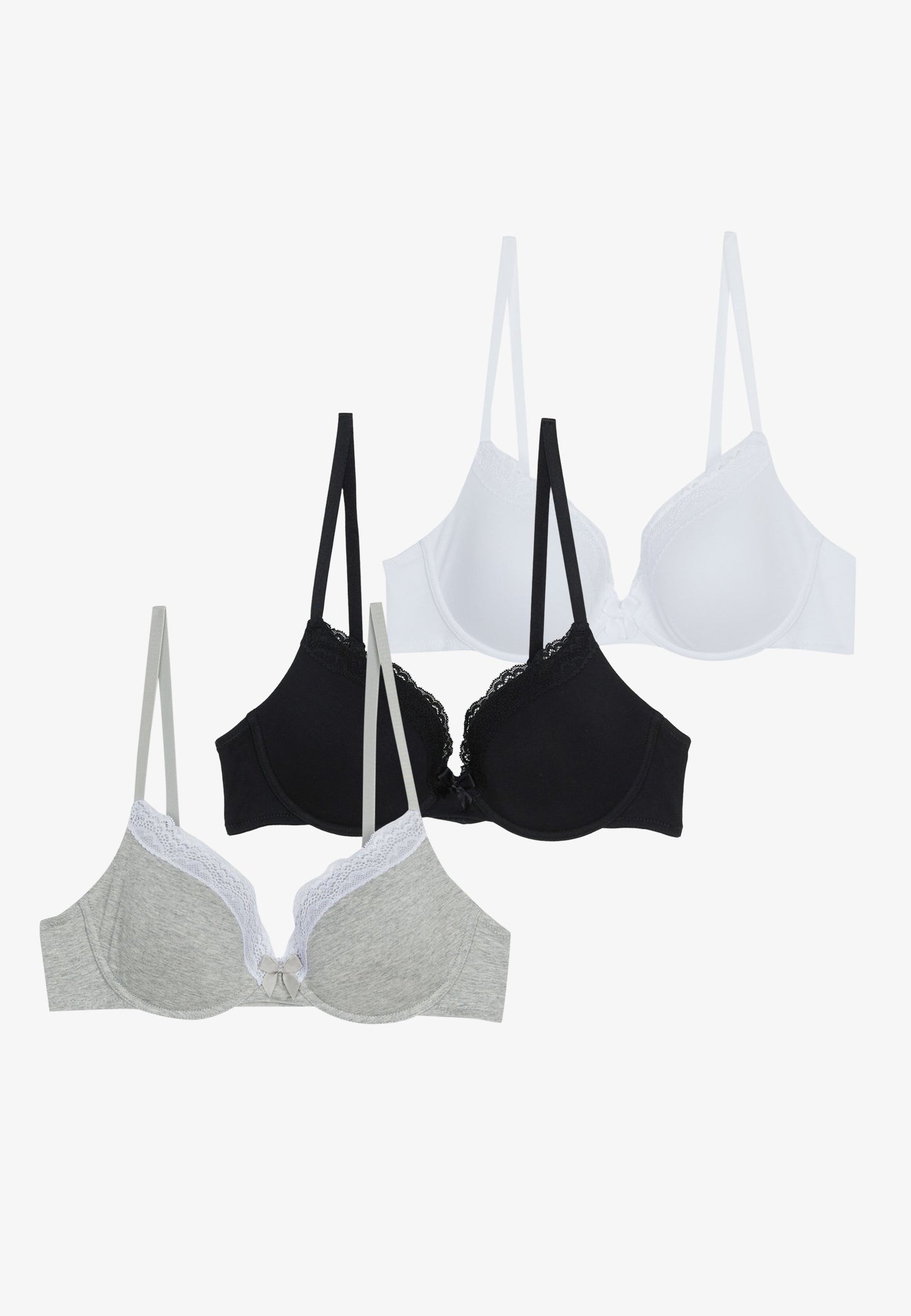 Anna Field 3 Pack - Underwired Bra - Grey/Black/White