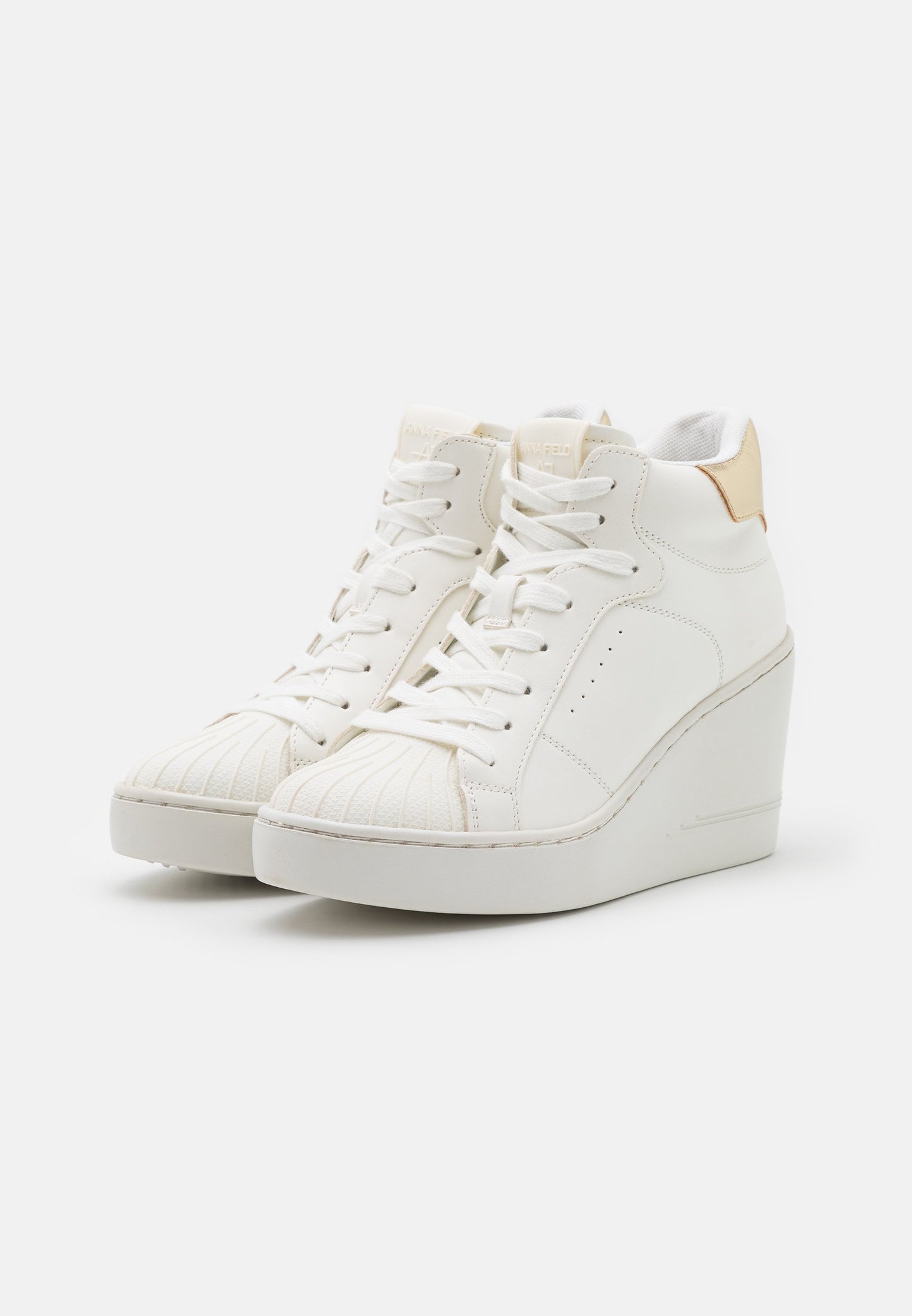 Anna Field High-Top Trainers - White/Gold