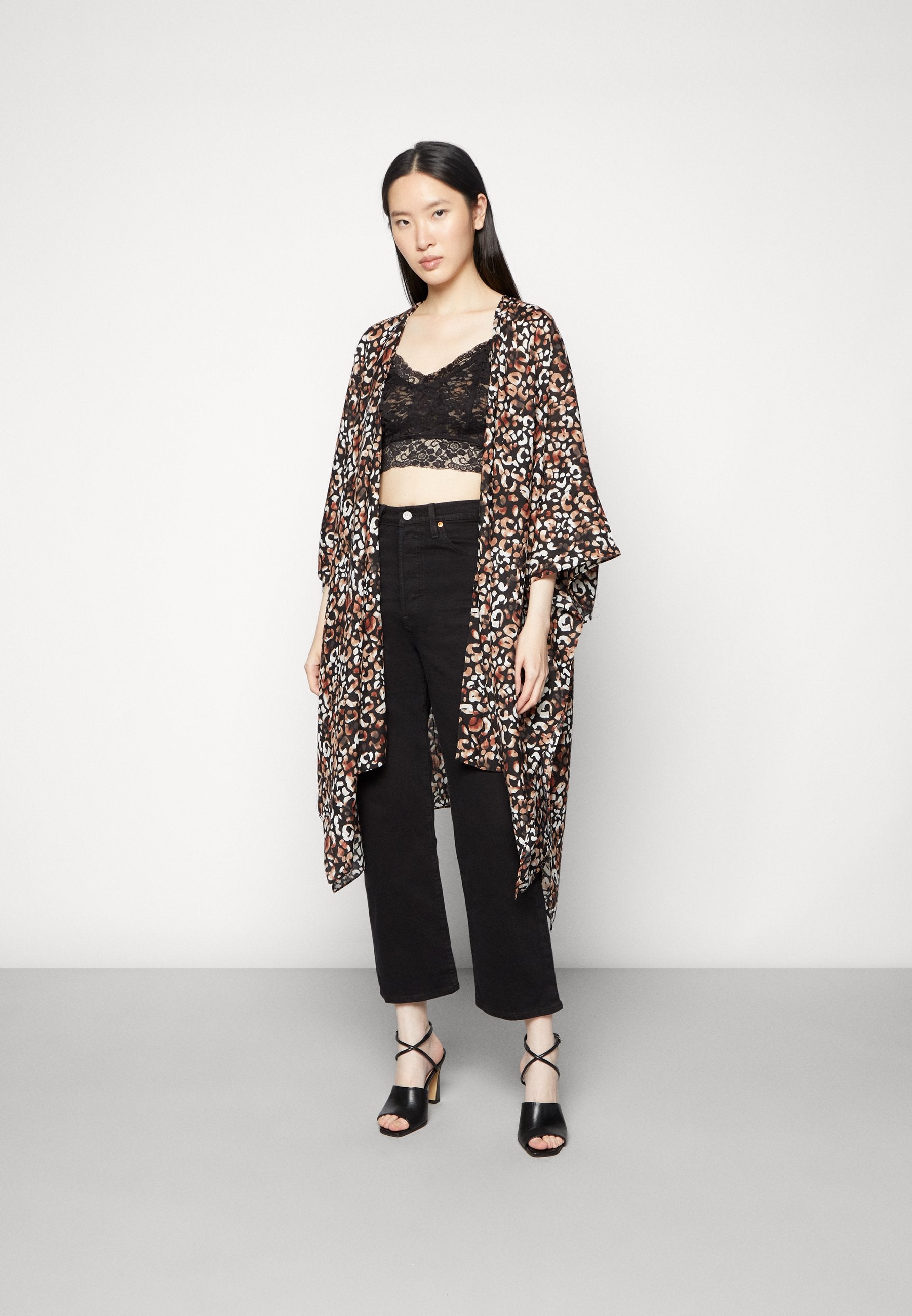 Anna Field Cape - Brown/Black