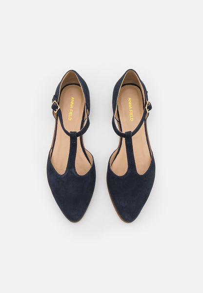  Leather - Ankle Strap Ballet Pumps