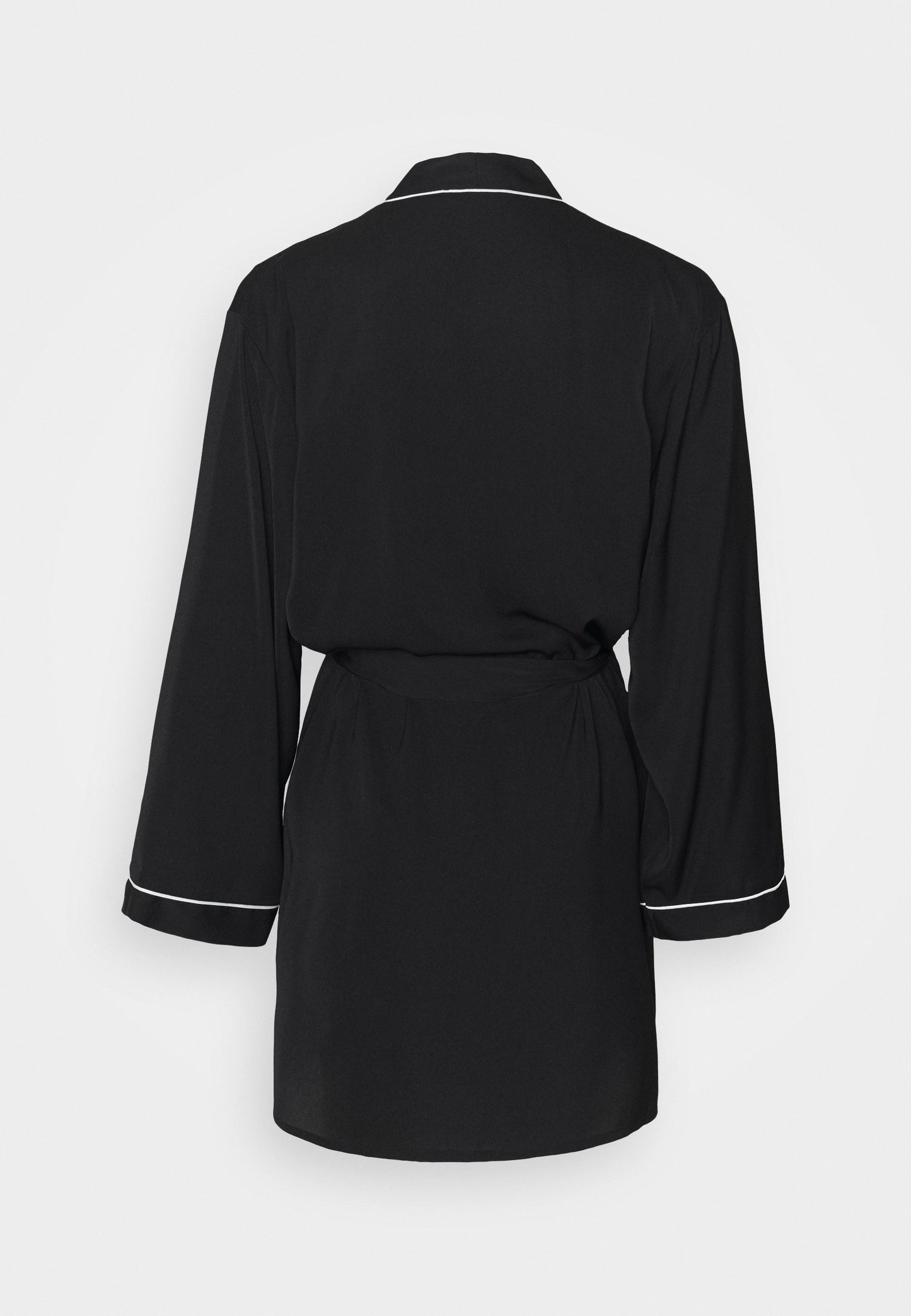 Anna Field Amanda Satin Dressing Gown - Dressing Gown - Black
