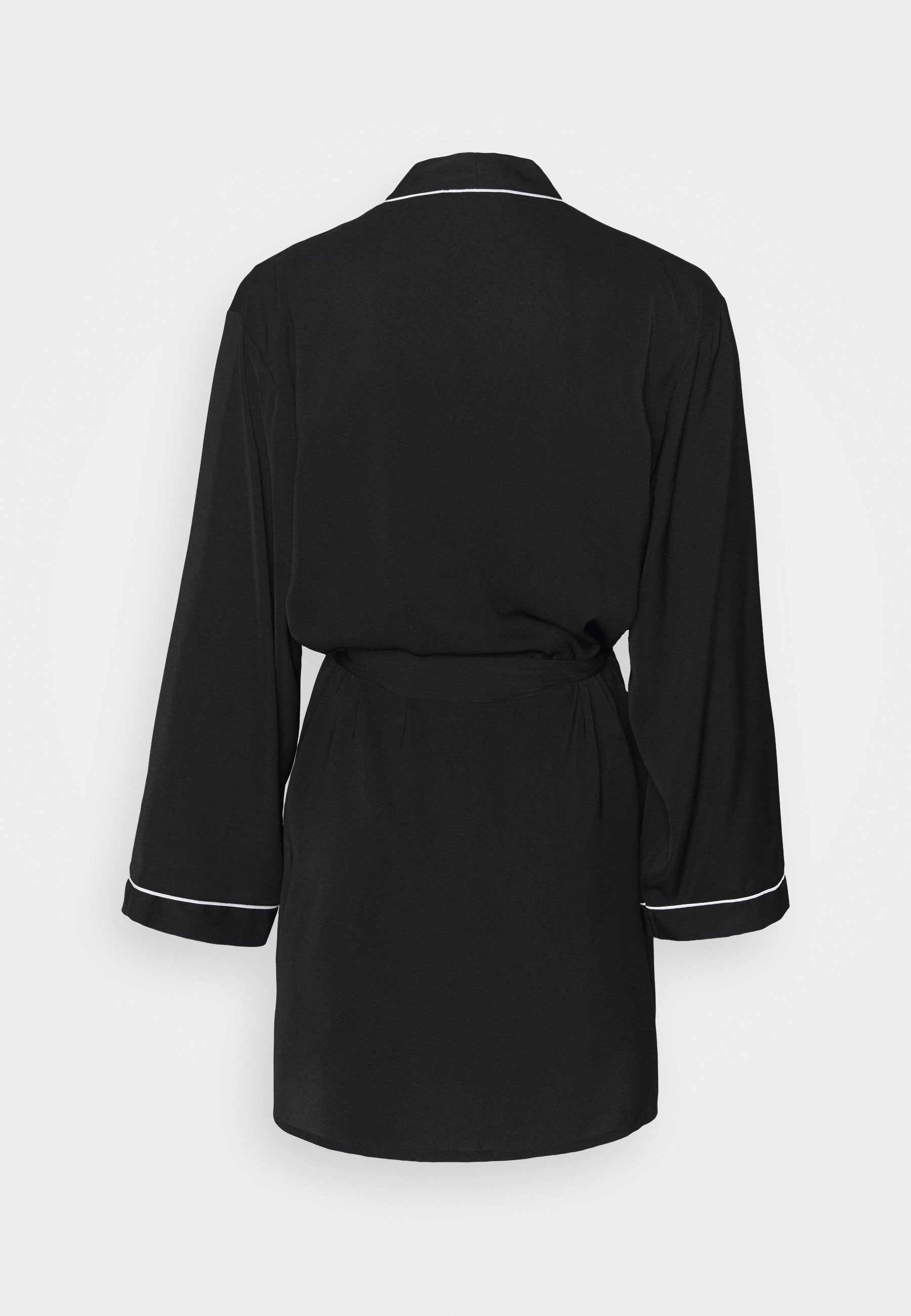 Anna Field Amanda Satin Dressing Gown - Dressing Gown - Black