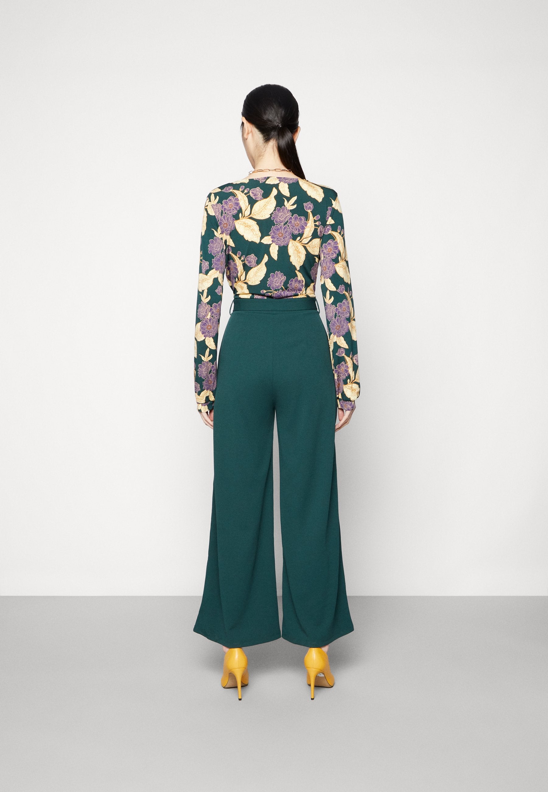 Anna Field Jumpsuit - Dark Green/Yellow