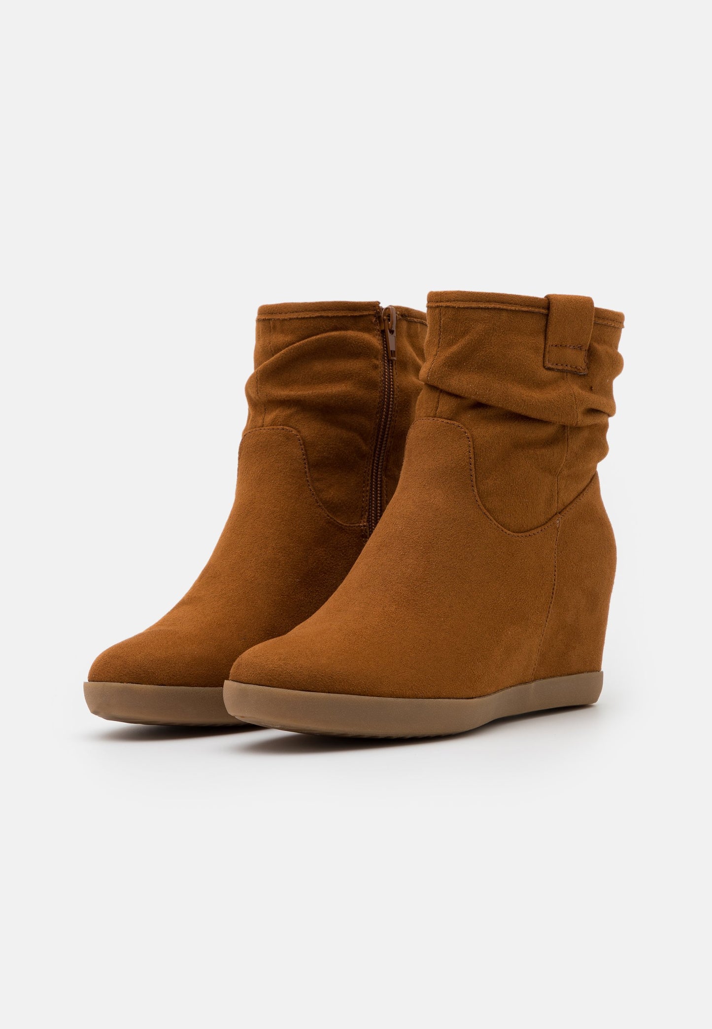Anna Field Winter Boot - Wedge Ankle Boots - Cognac