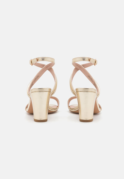 Anna Field Leather- High Heeled Sandals - Gold-Coloured