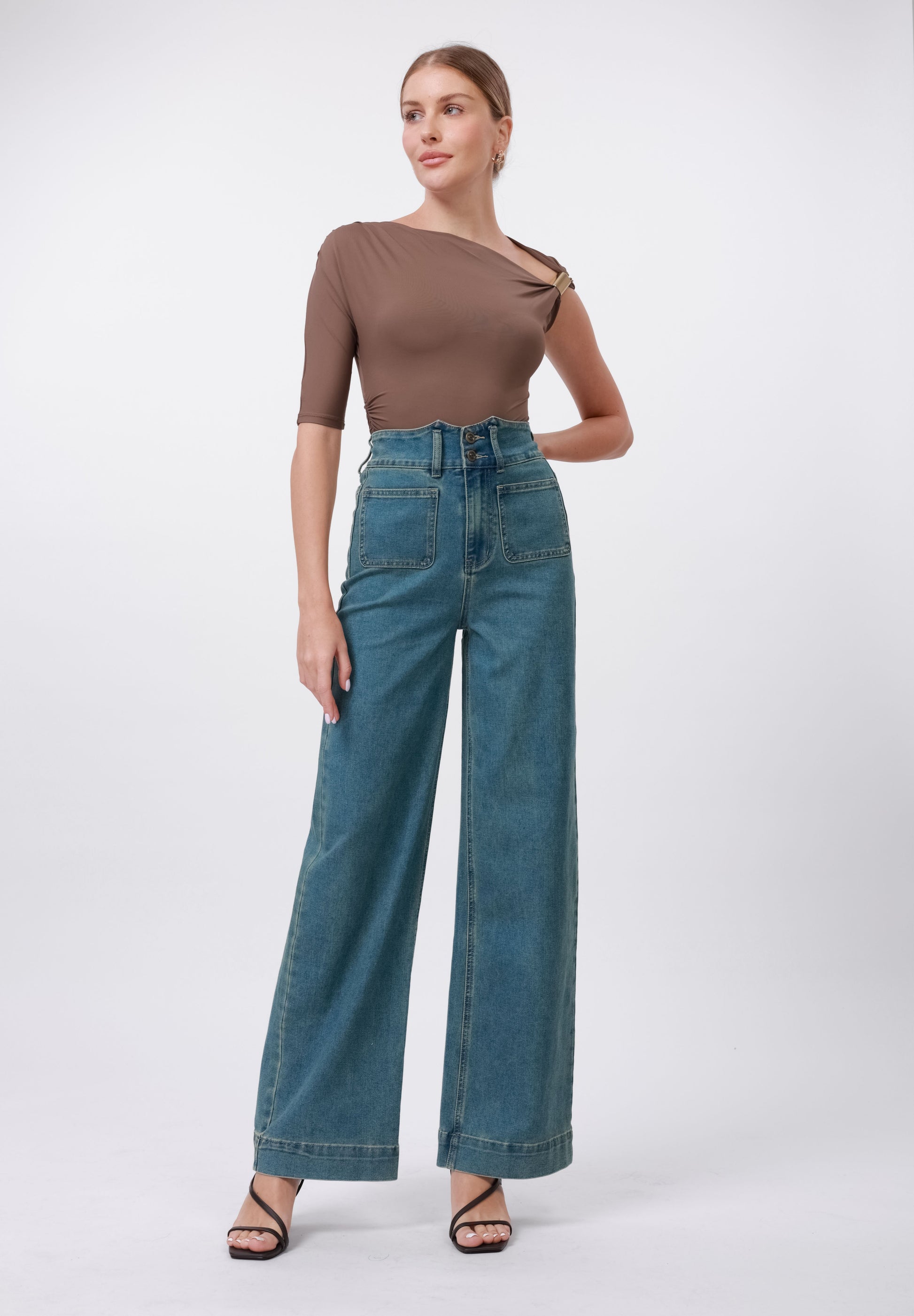  Flared Jeans - Blue Wash