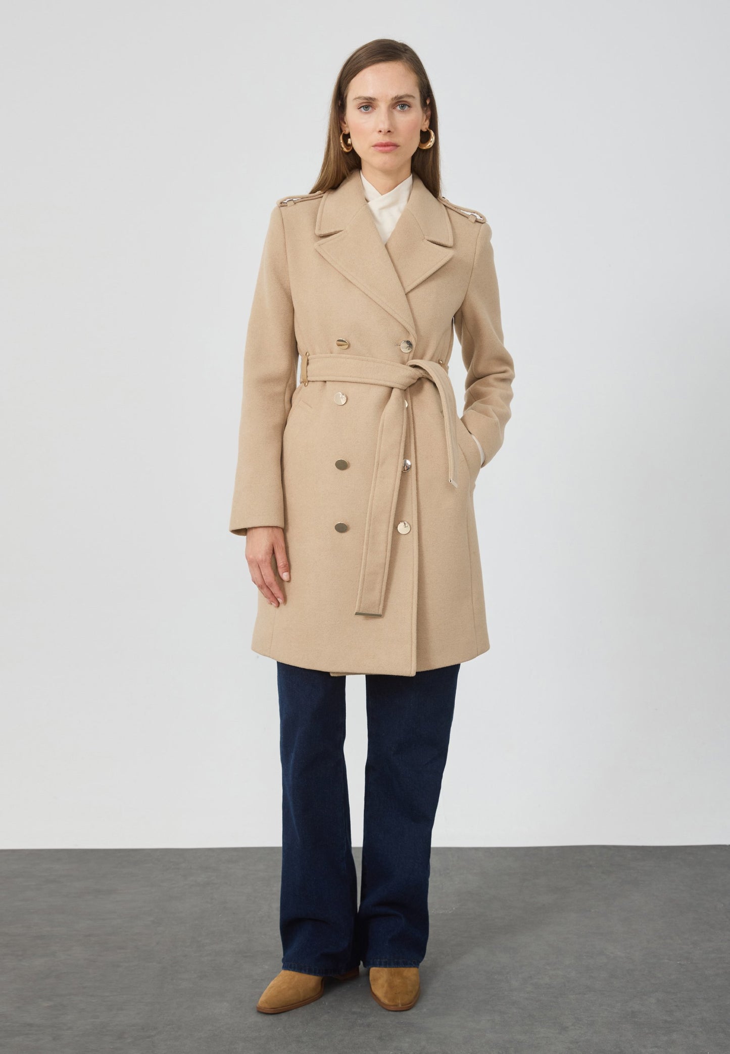 Anna Field Trenchcoat - Camel