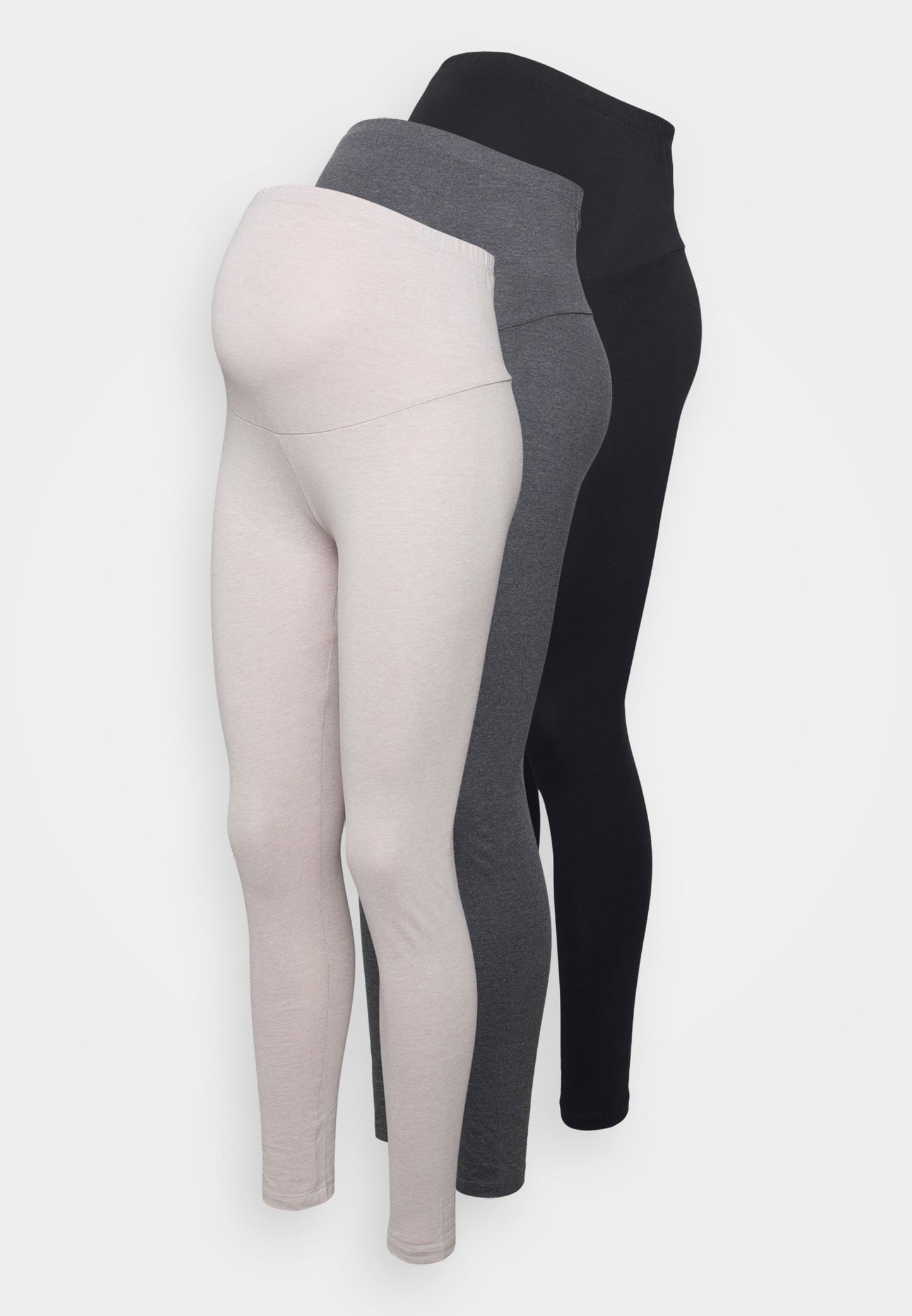 3 PACK - Leggings - Trousers - Black/taupe/light Pink