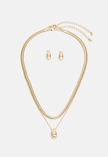 Anna Field SET - Earrings - Silver-coloured
