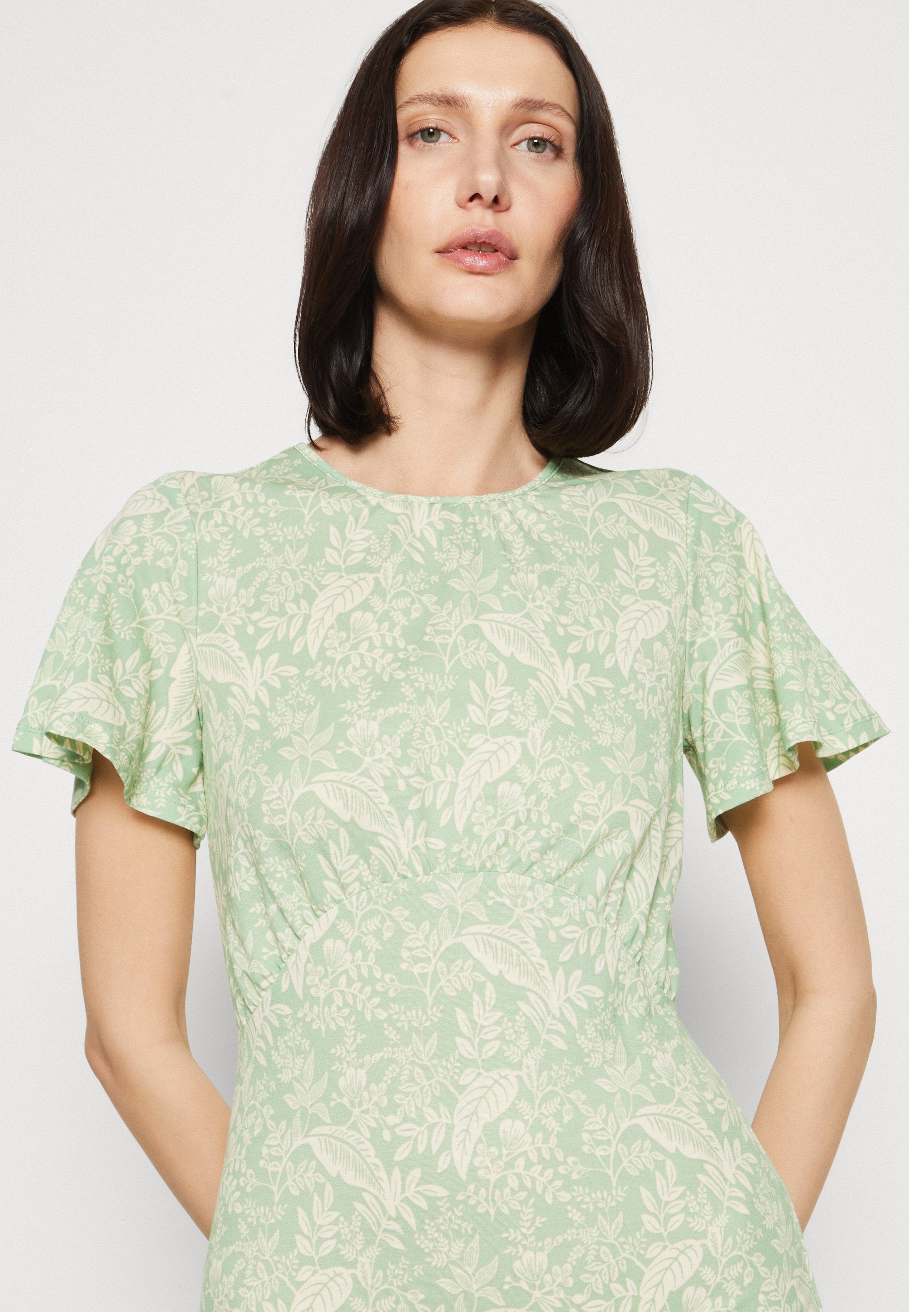 Anna Field Jersey Dress - Green/Light Green