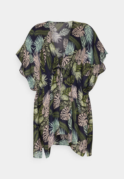 Anna Field PRINTED SHORT KIMONO - Beach Accessory - Khaki/off-white