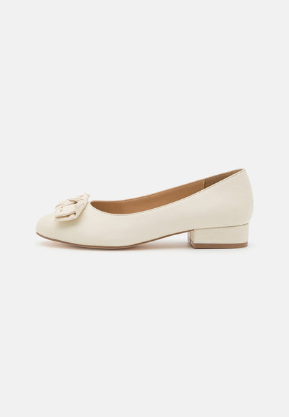  Leather Wide Fit - Ballet Pumps - White
