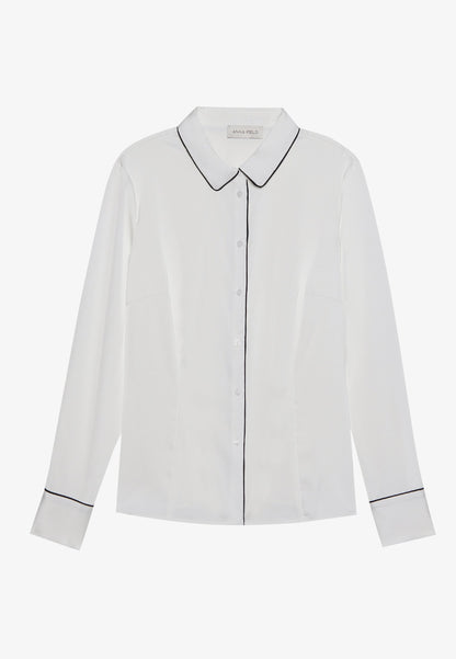 Anna Field Button-down Blouse - Night Sky