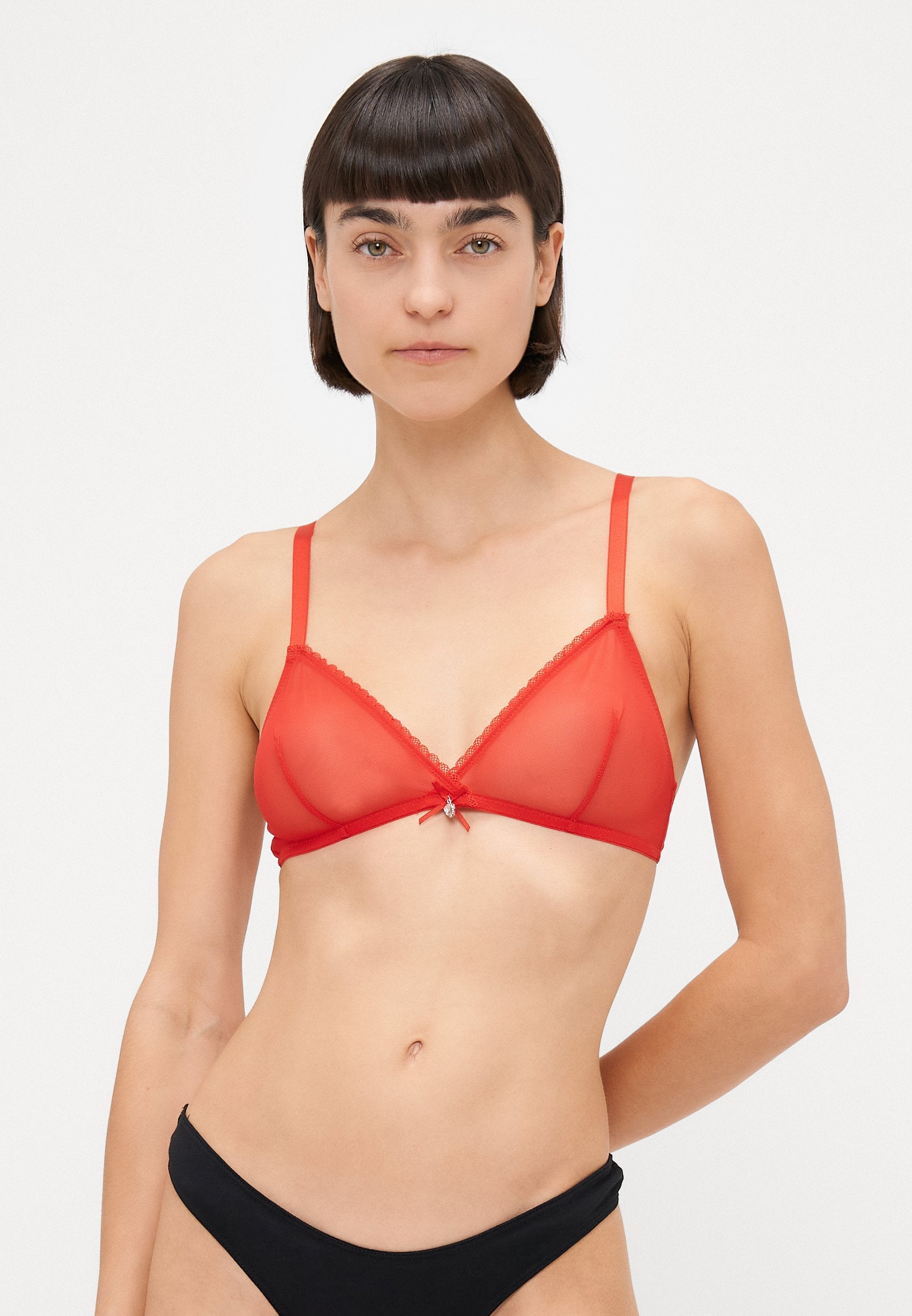 Anna Field 2 PACK - Triangle Bra - Black/red