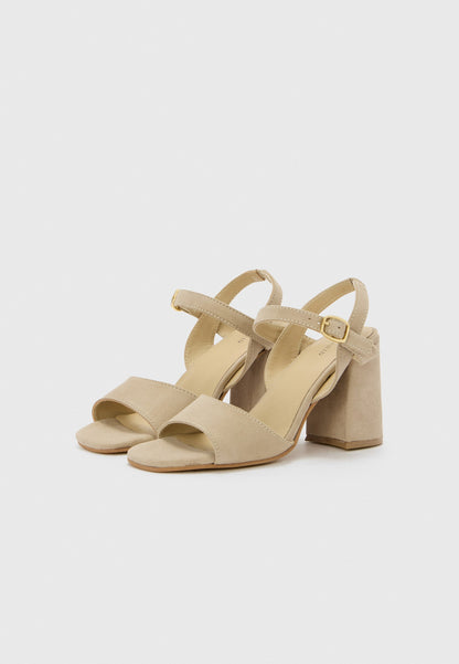 Anna Field LEATHER - High Heeled Sandals - Beige