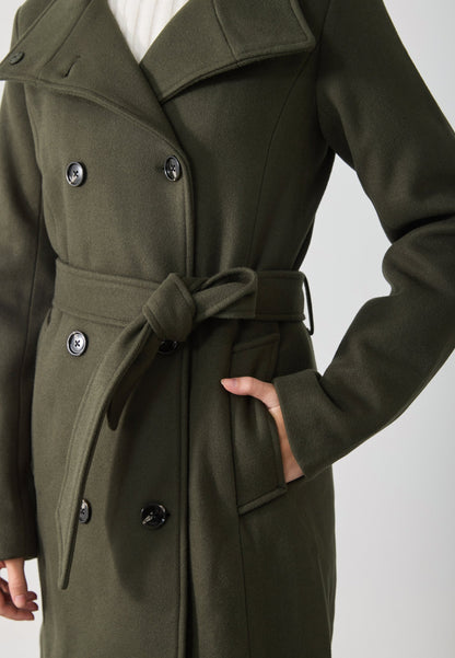 Anna Field Classic Coat - Dark Green