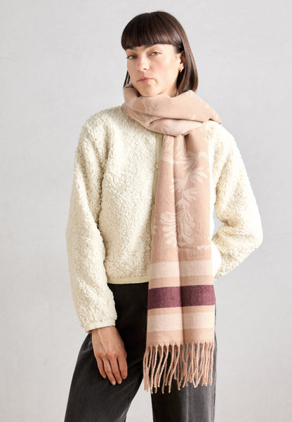 Anna Field Scarf - Nude/wine Red