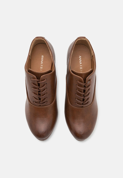 Anna Field High Heeled Ankle Boots - Cognac