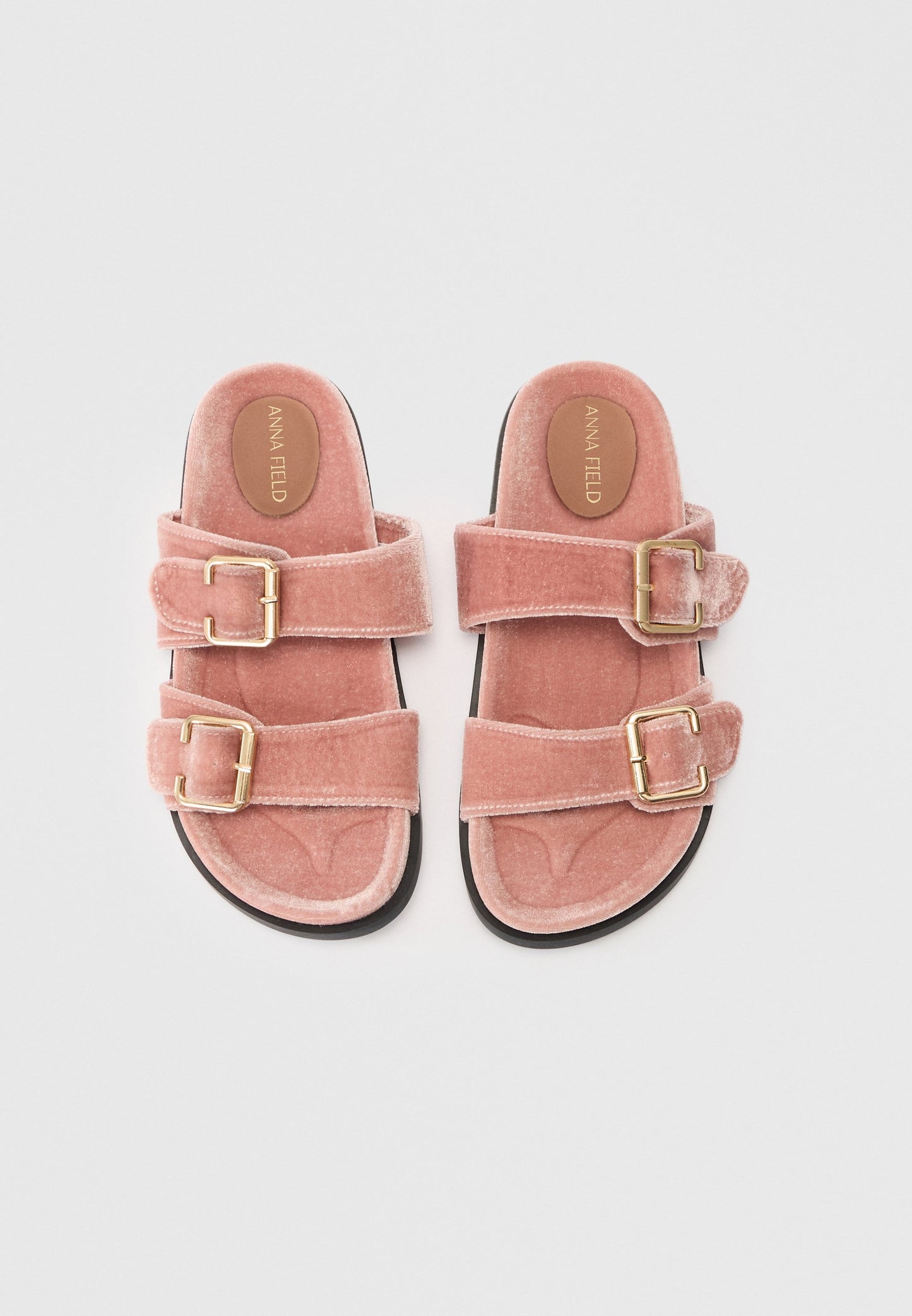 Anna Field Mules - Dusty Rose