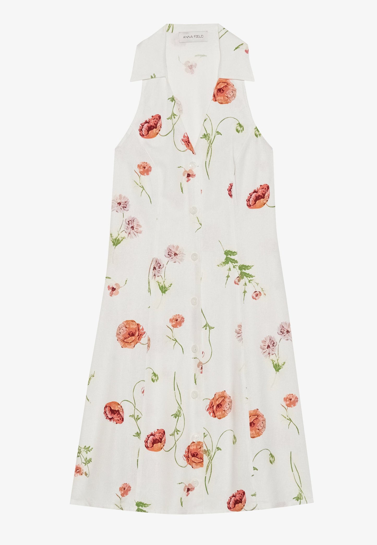 Anna Field LINEN MIX DRESS - Shirt Dress - White