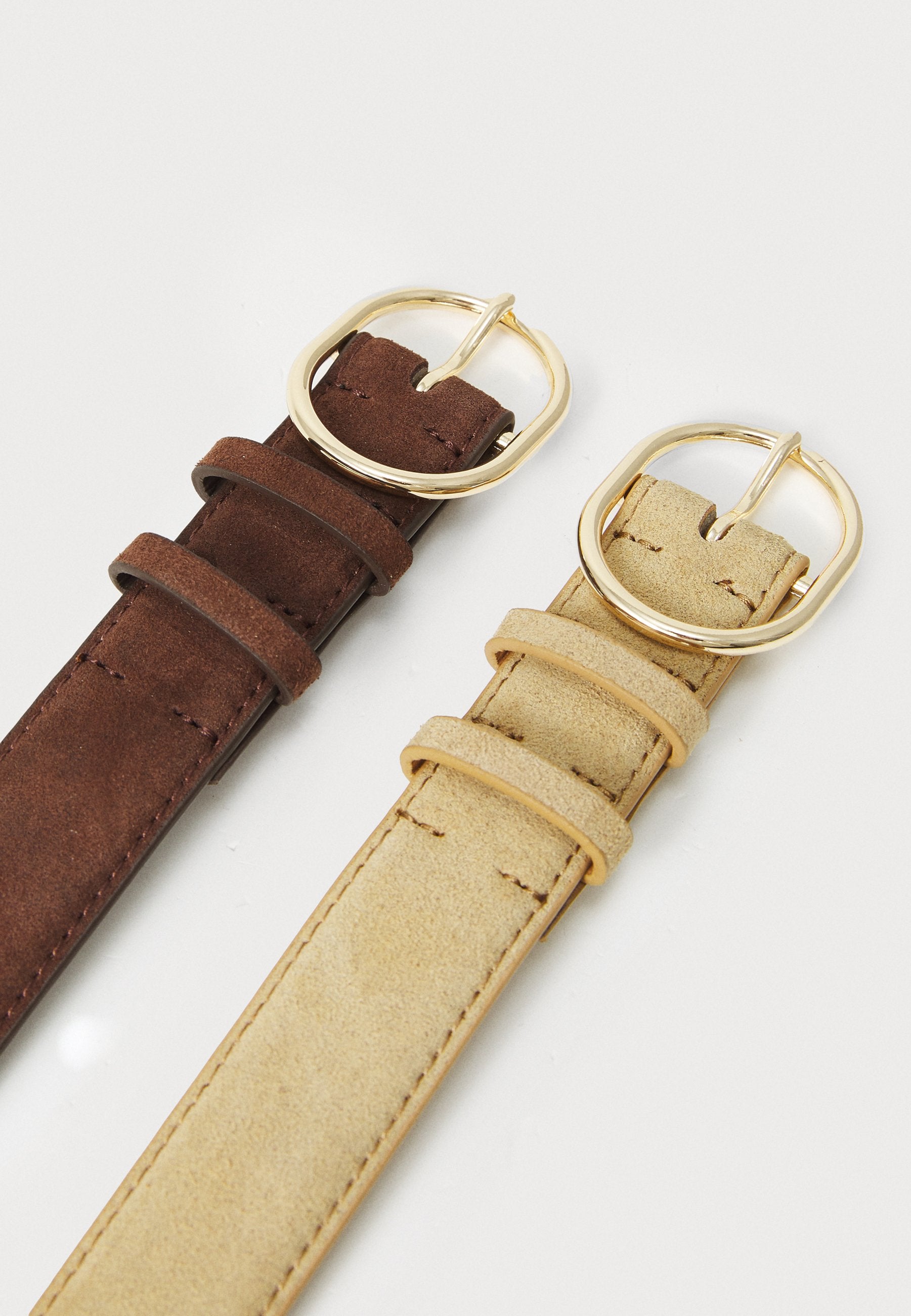 Anna Field 2 PACK - Belt - Beige/brown