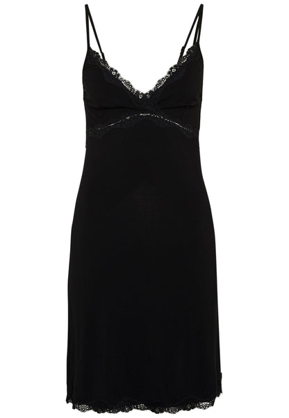 Anna Field Heidi Short Sleeves Viscose Nightdress - Nightie - Black
