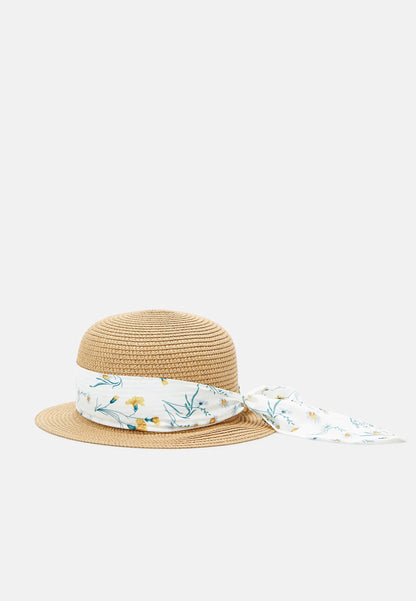 Anna Field Hat - Beige/White