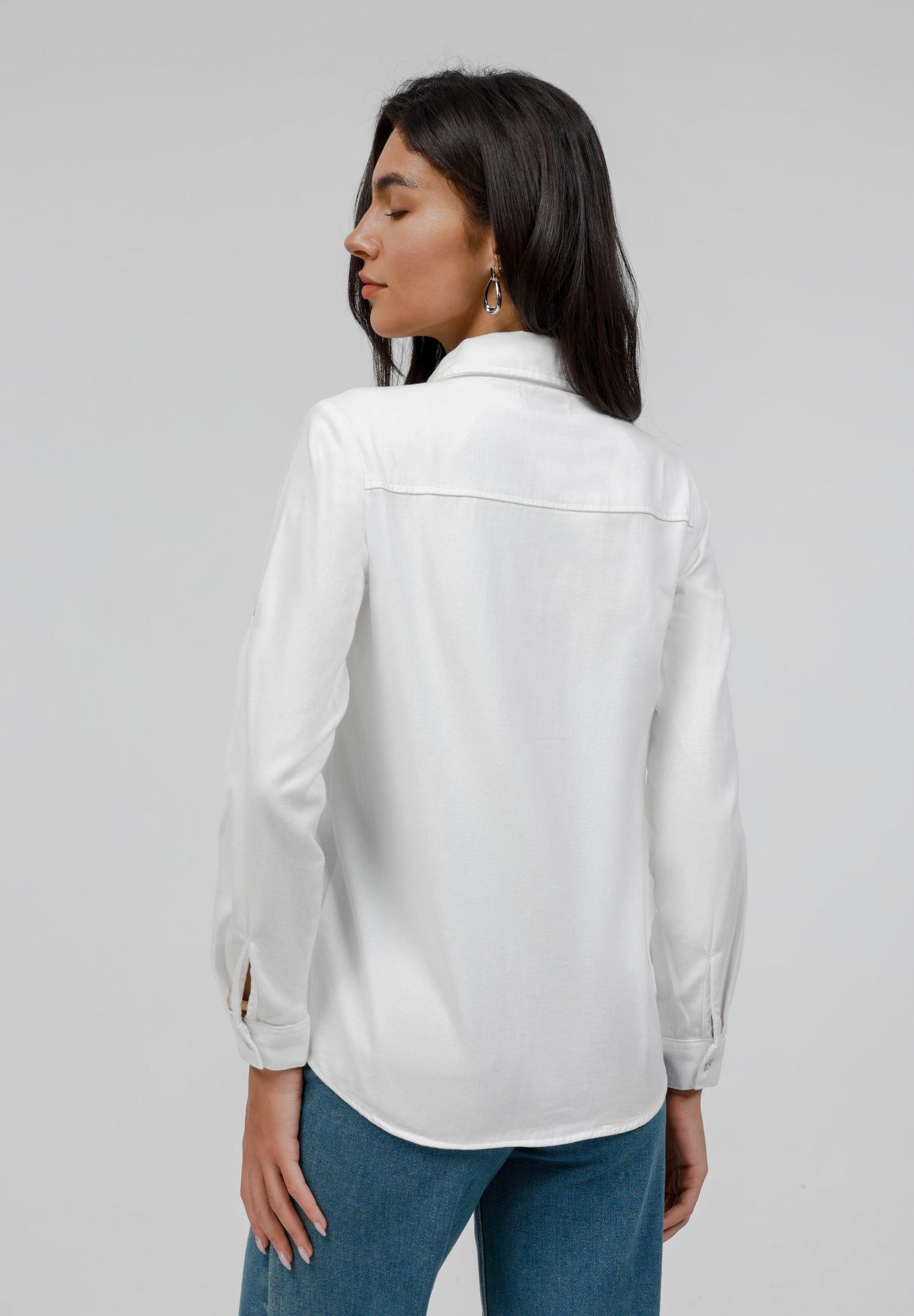 Anna Field Button-down Blouse - Off-white Wash