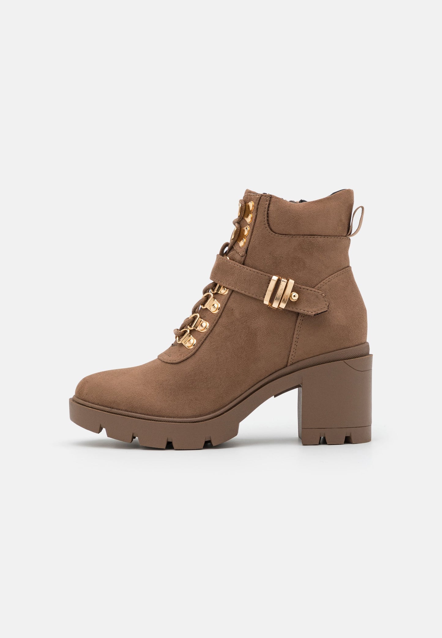 Anna Field Lace-Up Ankle Boots - Taupe