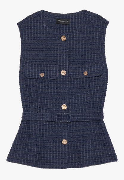 Anna Field Waistcoat - Navy Blazer Blue