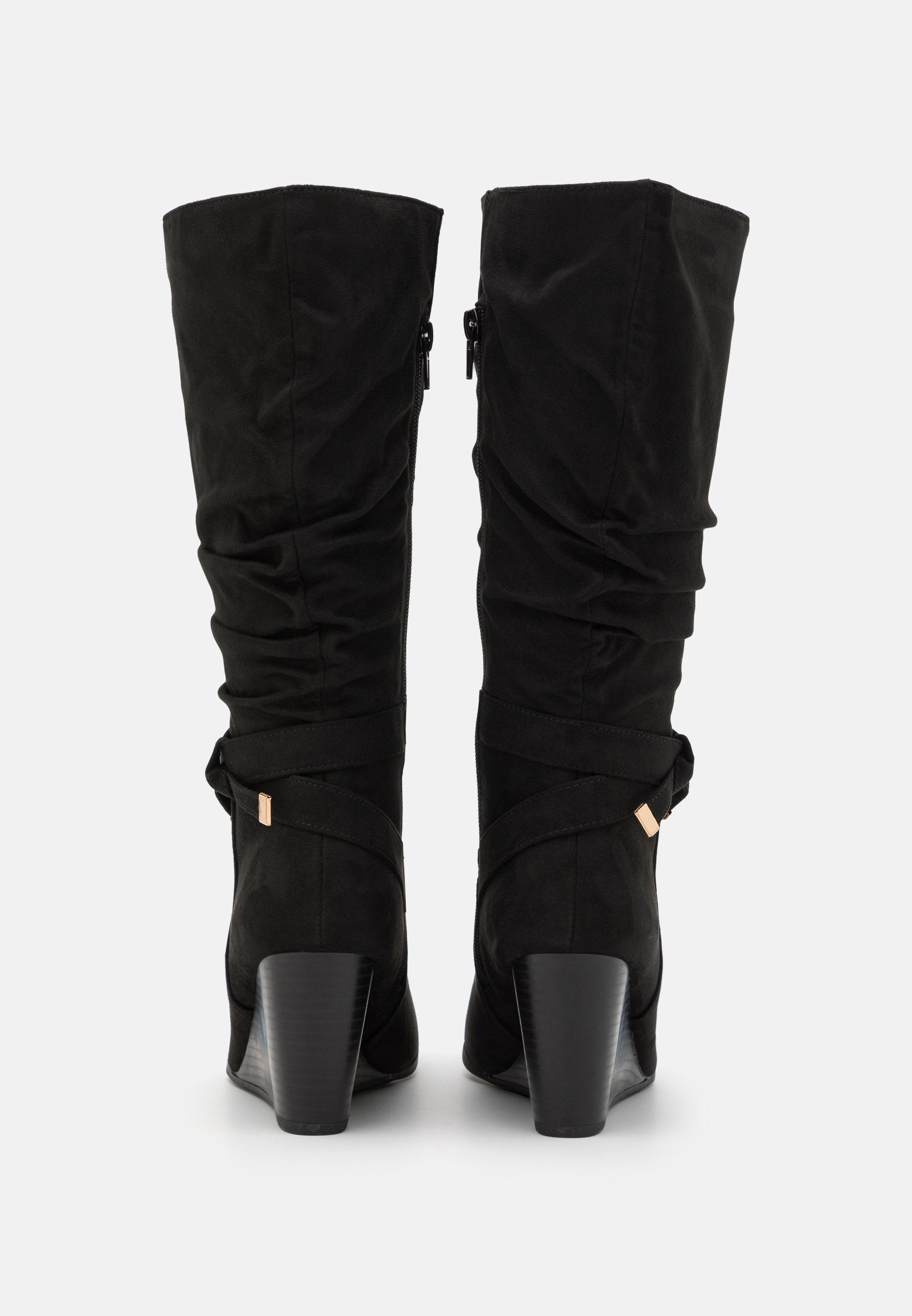 Anna Field Wedge Boots - Black