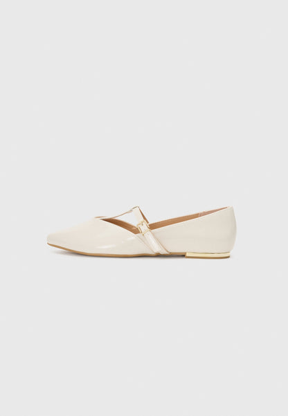 Anna Field Ankle Cuff Ballet Pumps - Off White