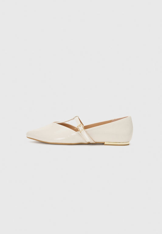 Anna Field Ankle Cuff Ballet Pumps - Off White