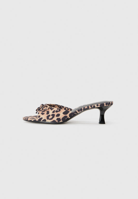 Anna Field Heeled Mules - Brown