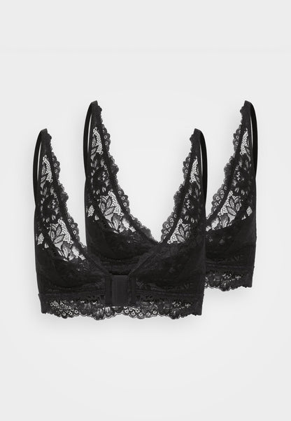 Anna Field ADAPTIVE FRONT CLOSURE BRA 2 PACK - Triangle Bra - Black