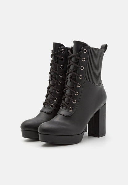 Anna Field High Heeled Ankle Boots - Black