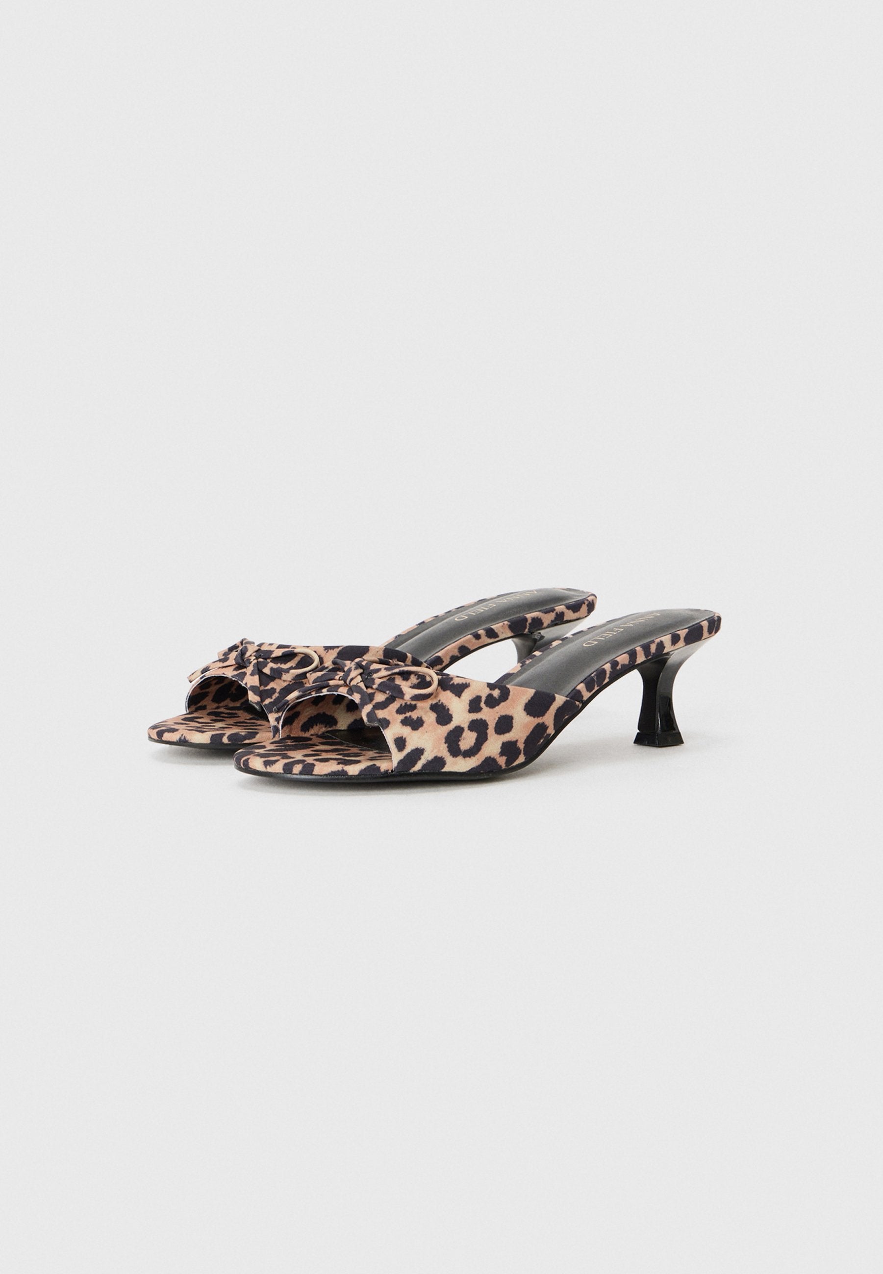 Anna Field Heeled Mules - Brown