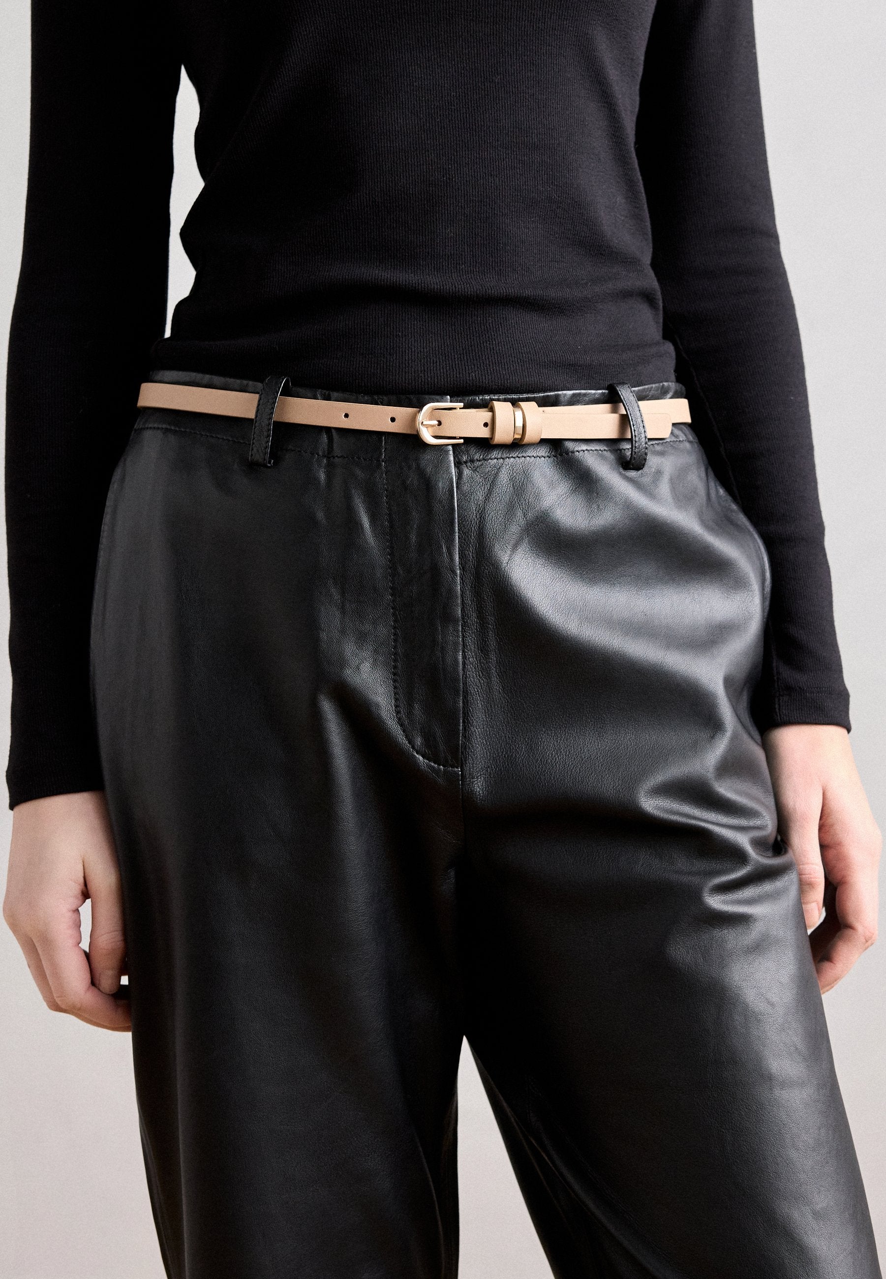 Anna Field 2 PACK - Belt - Black/beige