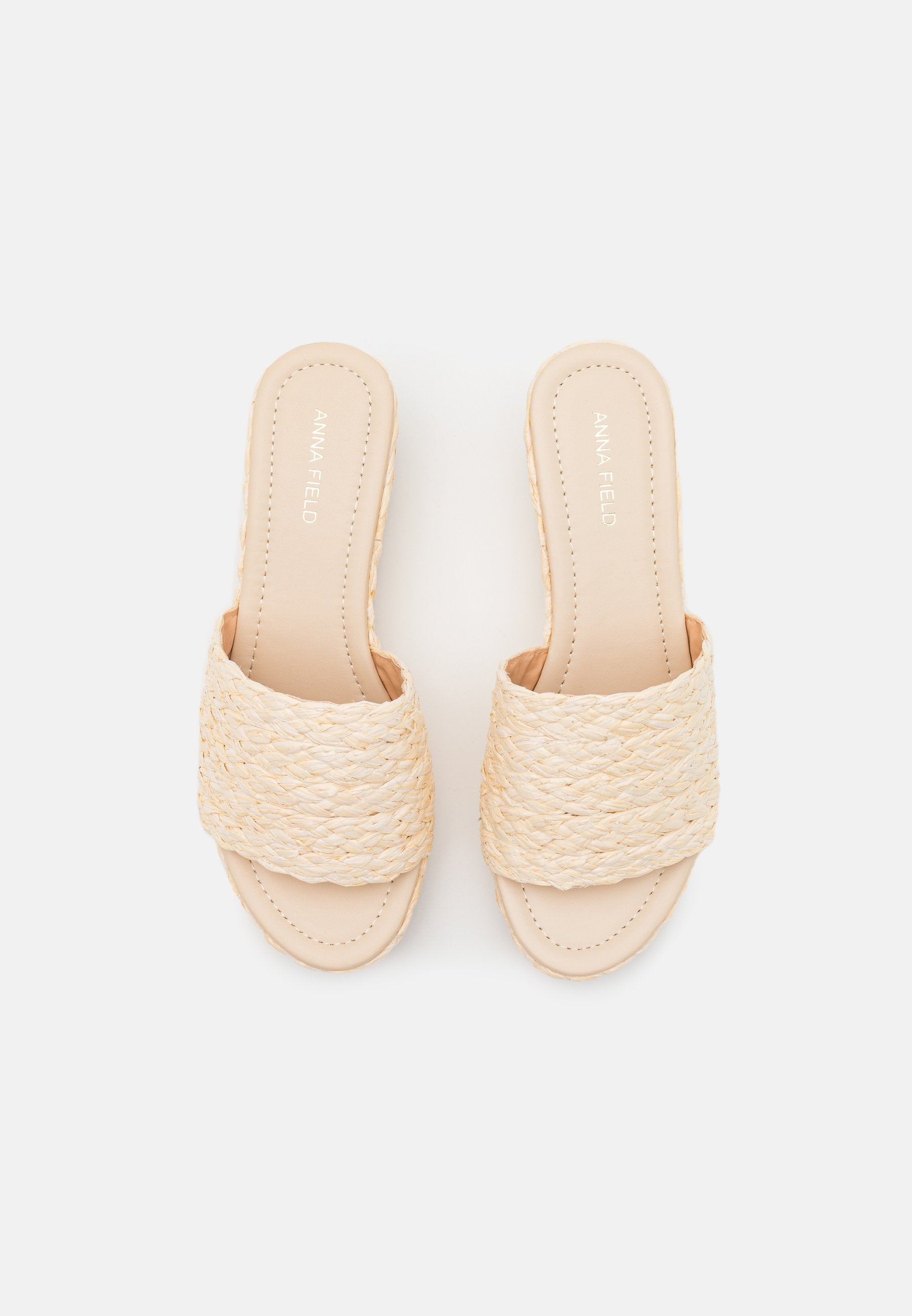 Anna Field Heeled Mules - Beige