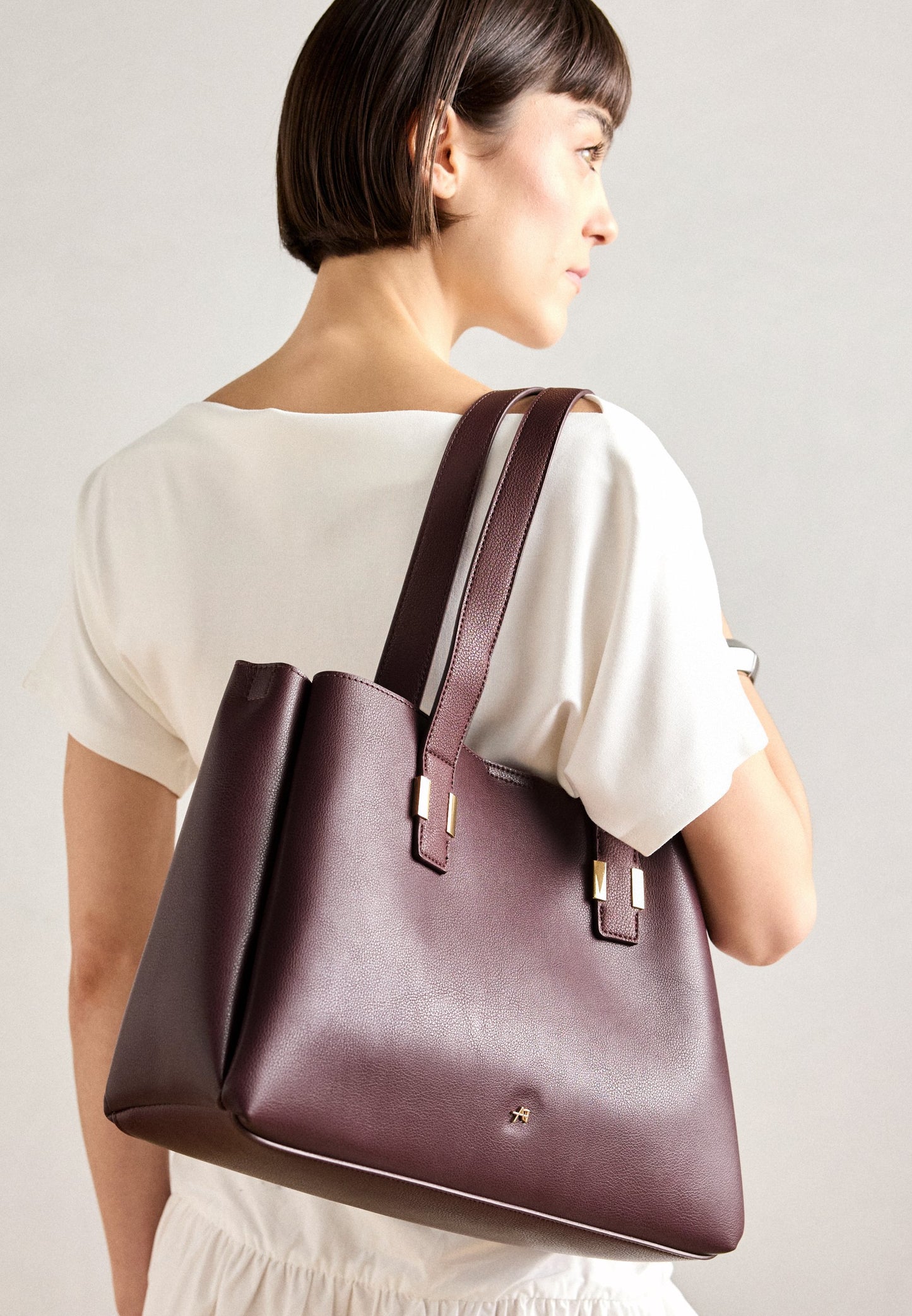 Anna Field SET - Handbag - Bordeaux