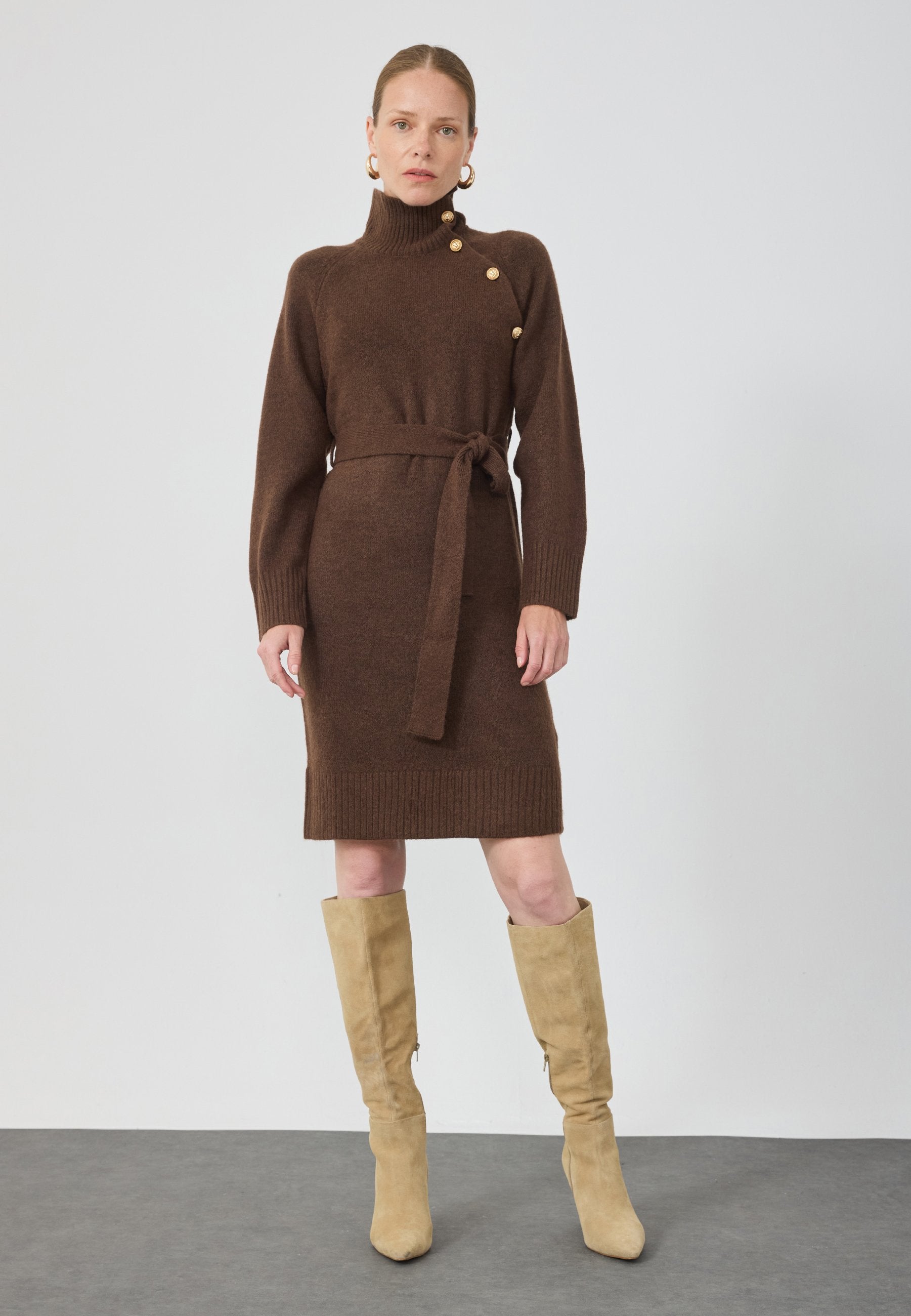 Anna Field Jumper Dress - Dark Brown