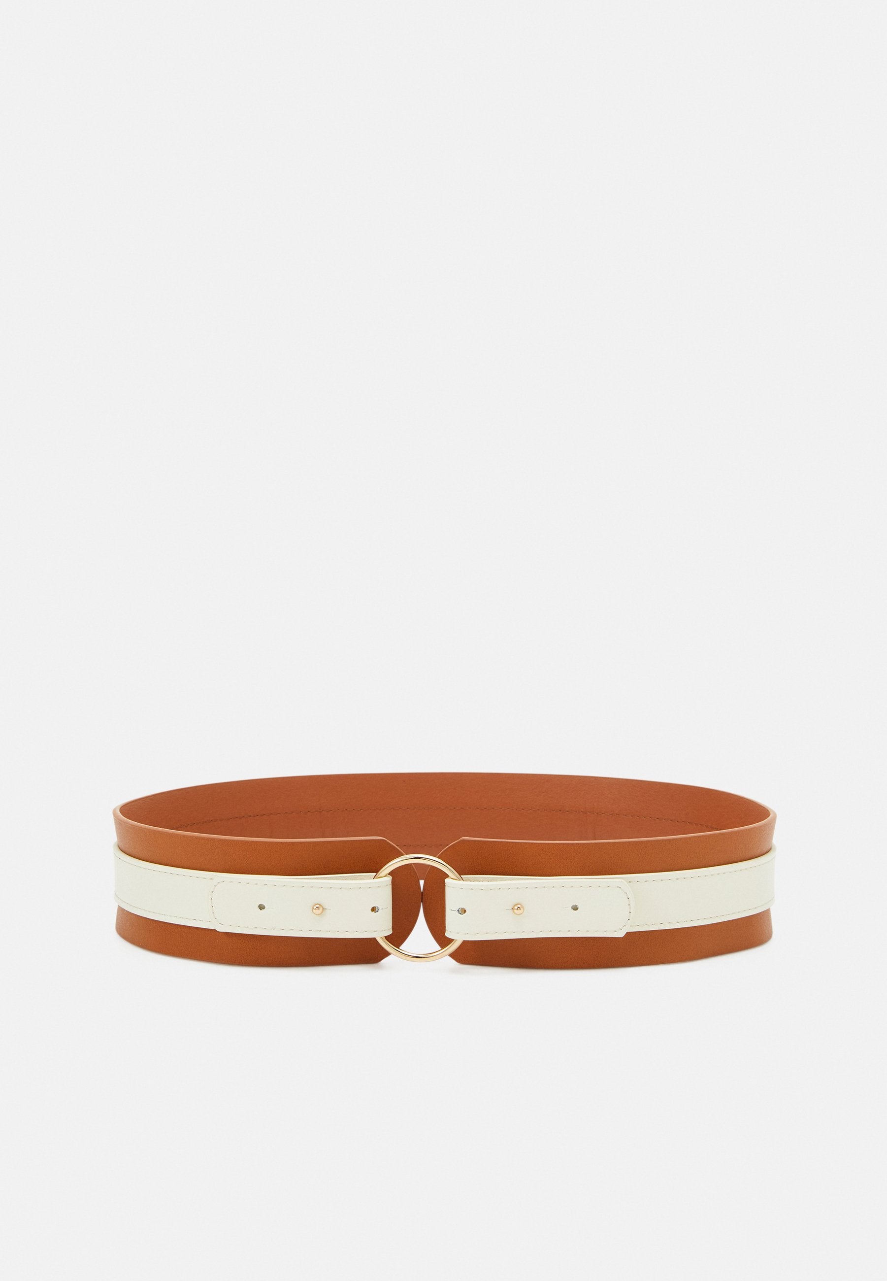 Anna Field Waist Belt - Cognac/White