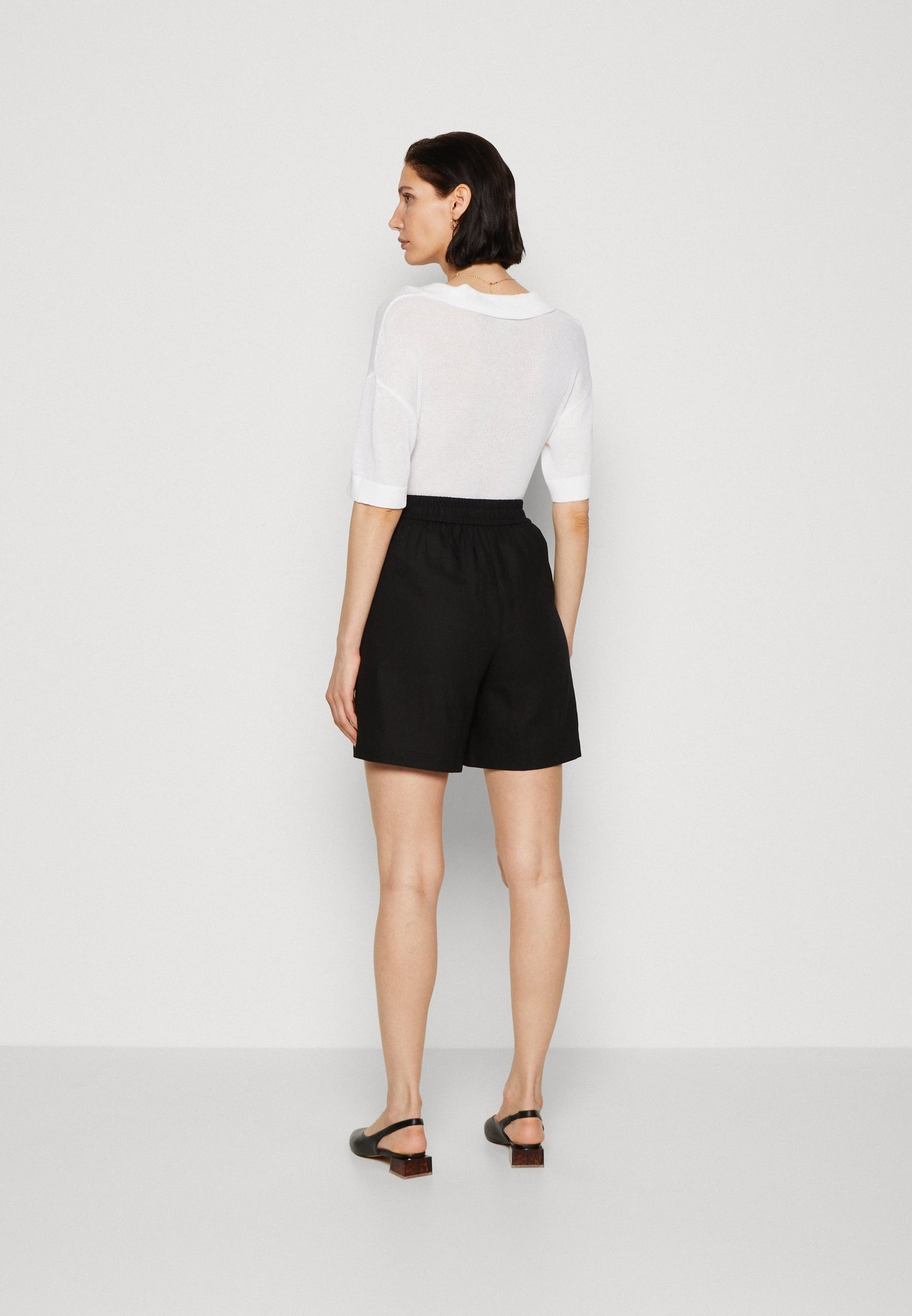 Anna Field Linen Mix - Shorts - Black