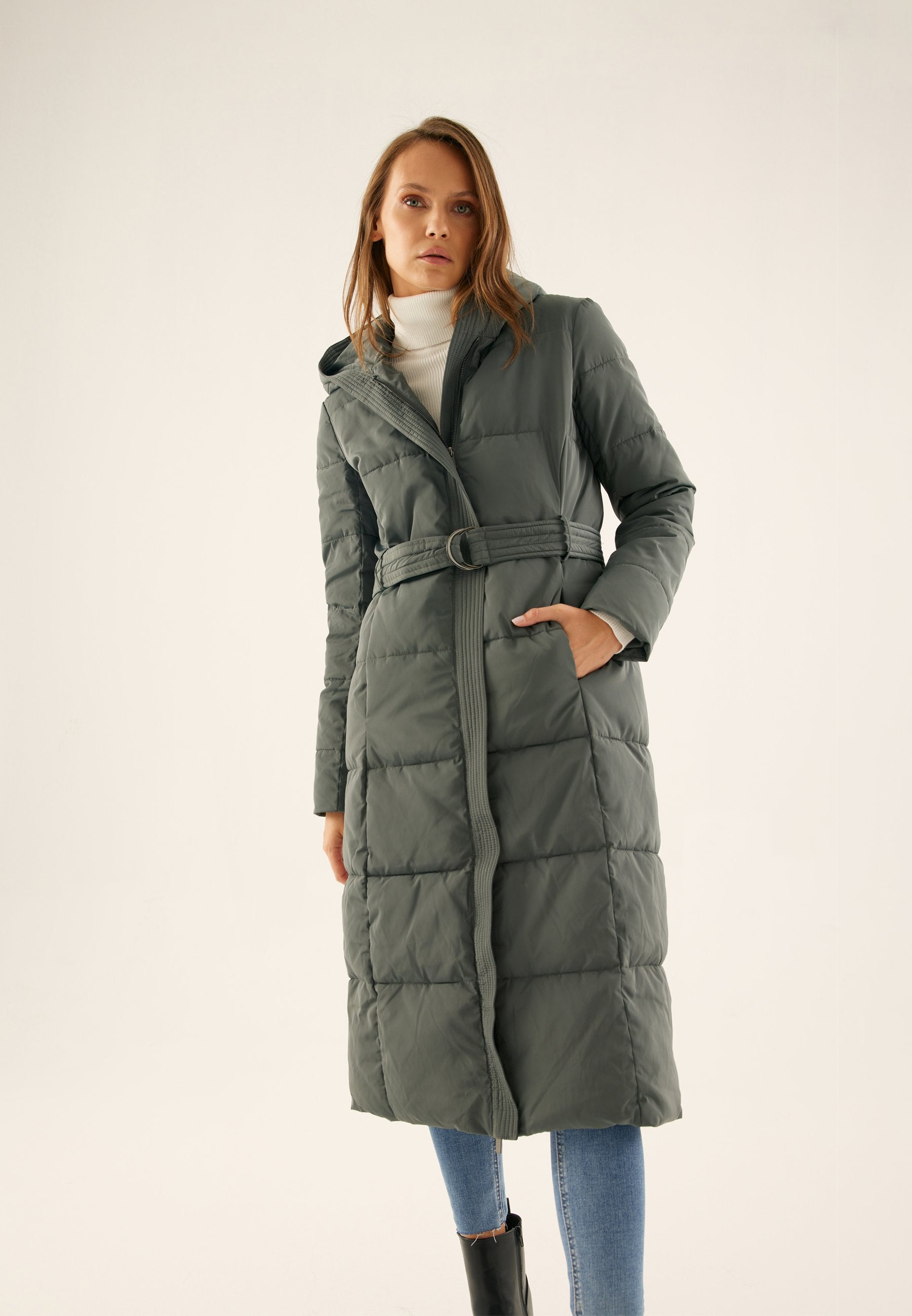 Anna Field Winter Coat - Khaki