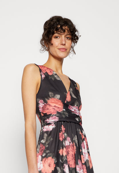 Anna Field Jersey Dress - Black/Multi-Coloured