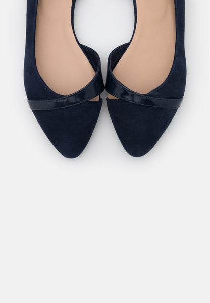 Anna Field Leather- Ballet Pumps - Dark Blue