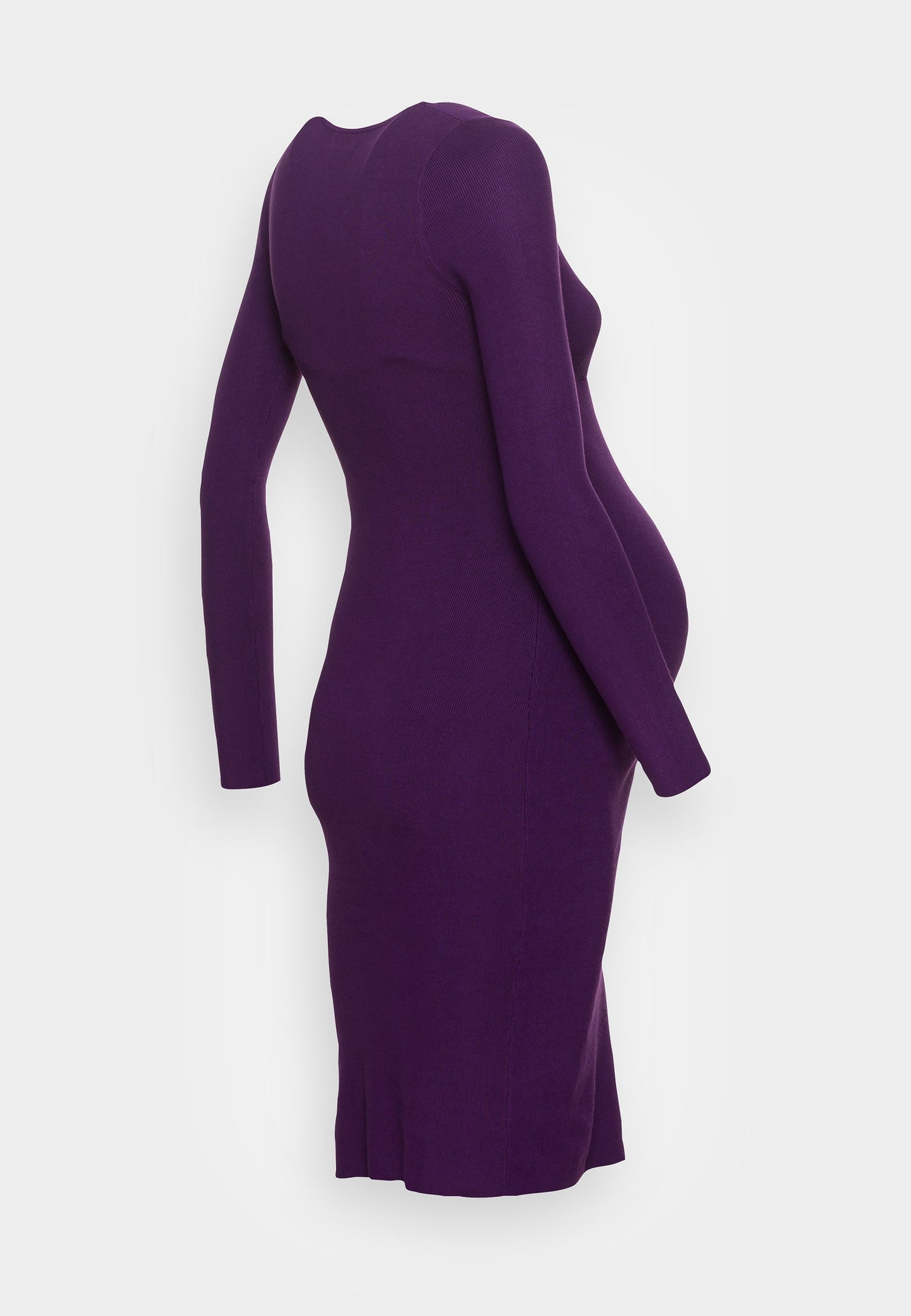  V Ausschnitt Mini Bodycon Ripp Strickkleid - Jumper Dress